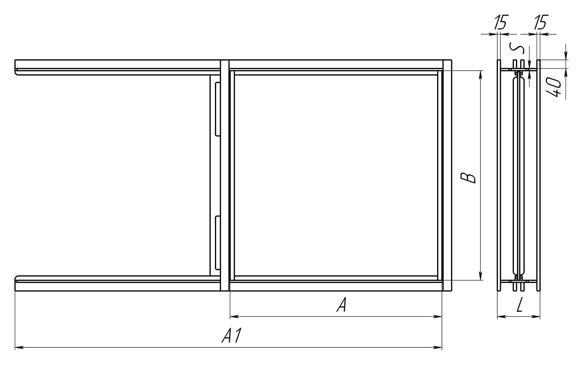 4. Шибер прямоугольный